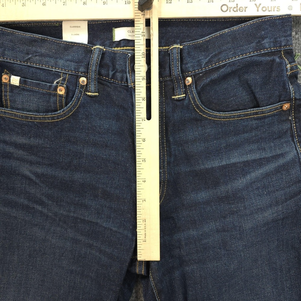 American Eagle Jeans Mens 29x31 Blue Denim Classic Selvedge AE77 Organic NEW - Picture 9 of 16